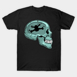 Funny Drone Pilot Skull Quadcopter Drones Lover T-Shirt